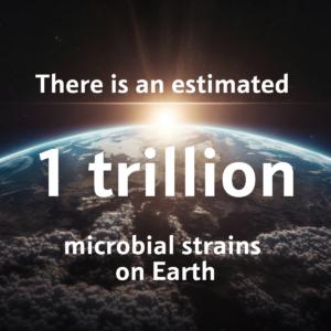 1 trillion microbial strains on earth stat