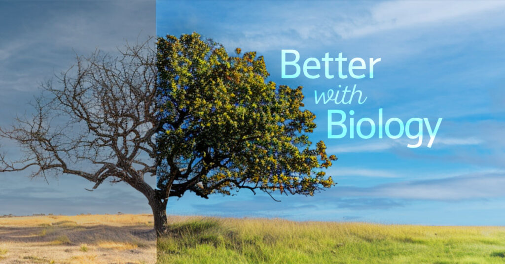 Locus Fermentation Solutions tree illustrating Better with Biology tagline